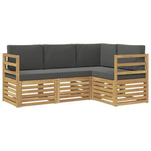 Sedací soupravy 4 pcs Bílá a antracitová 185,5 x 126,5 x 73 cm - obrázek 2