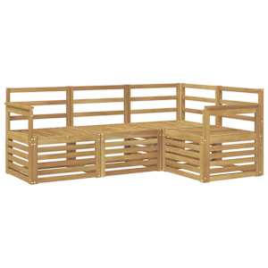 Sedací soupravy 4 pcs Bílá 187,5 x 128,5 x 73 cm - obrázek 2