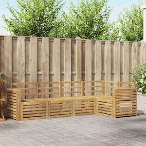 Venkovní pohovková souprava 5 pcs Bílá 251 x 132,5 x 73 cm - obrázek 1