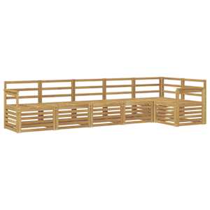 Venkovní pohovková souprava 6 pcs Bílá 306 x 128,5 x 73 cm - obrázek 2