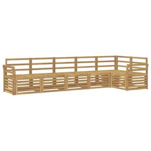 Venkovní pohovková souprava 6 pcs Bílá 308 x 130,5 x 73 cm - obrázek 2