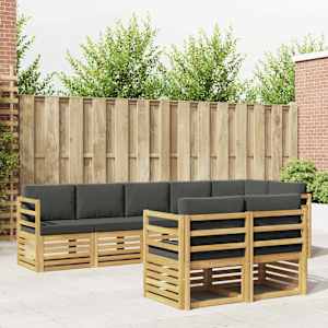 Zunanja garnitura za sedenje 8 pcs Bela in antracit