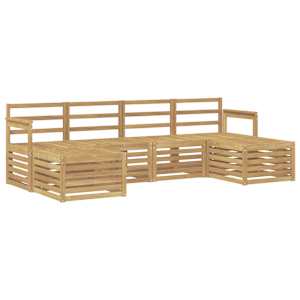 Venkovní pohovková souprava 5 pcs Bílá 249 x 122,5 x 73 cm - obrázek 2