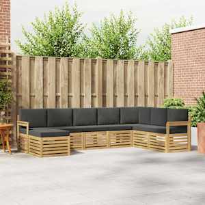 Zunanja garnitura za sedenje 8 pcs Bela in antracit