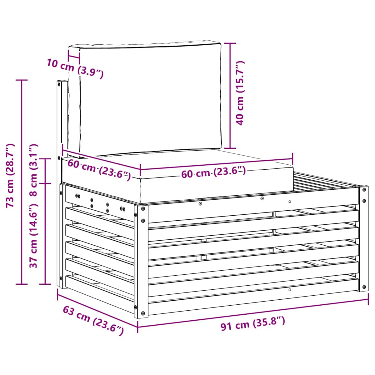 Sofasæt 3 Stk 182,5 x 63 x 73 cm - Billede 7