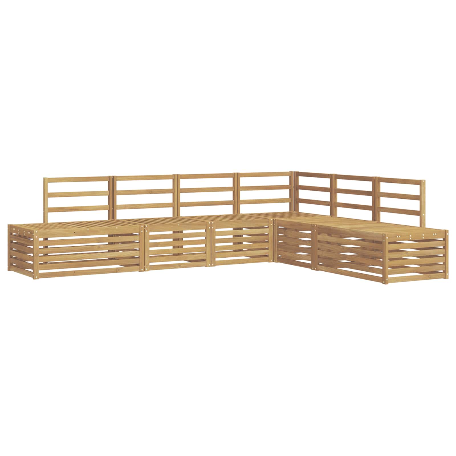 vidaXL Set de canapele de exterior 6 Bucată Alb
