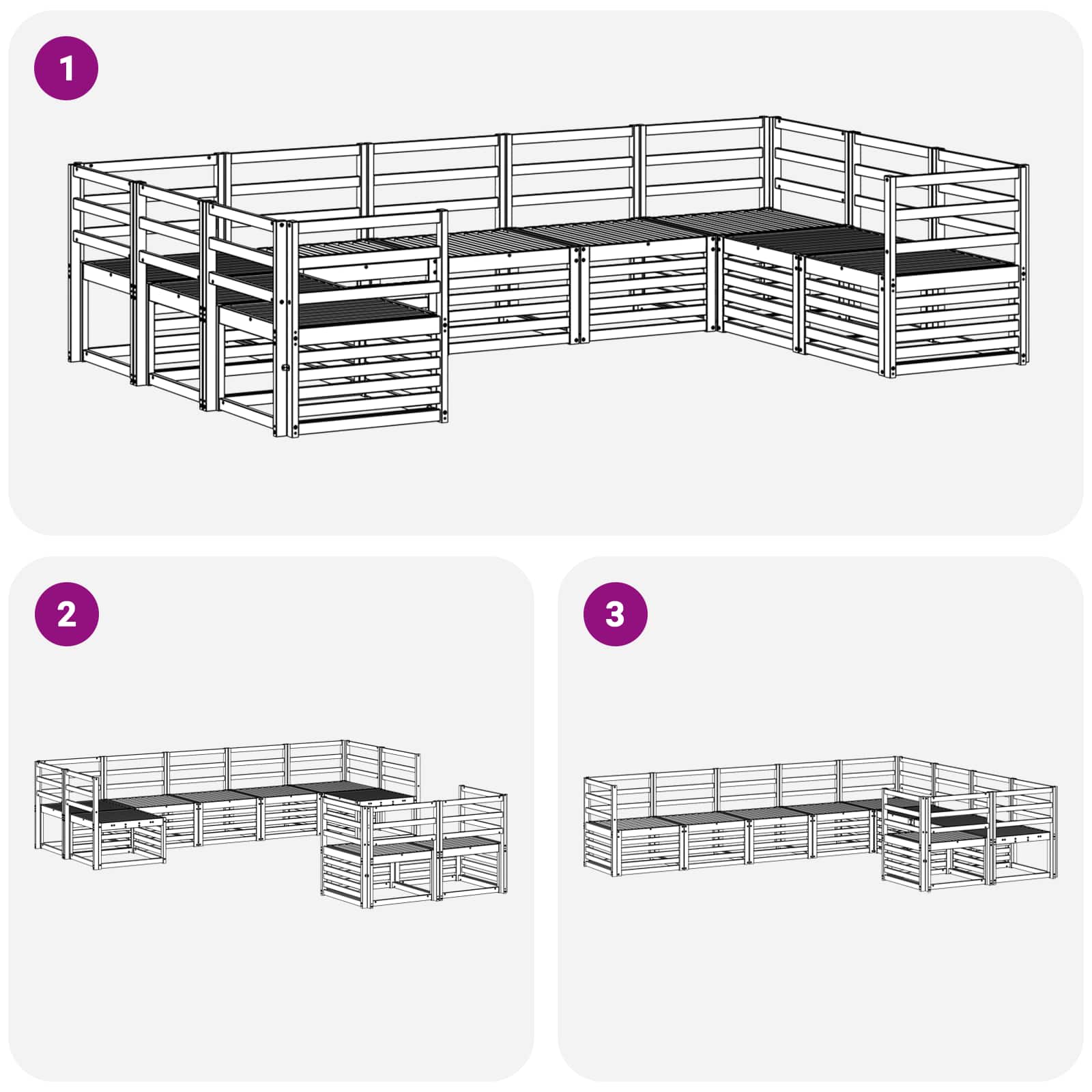 Sofa-Sets Massief Acaciahout image 6