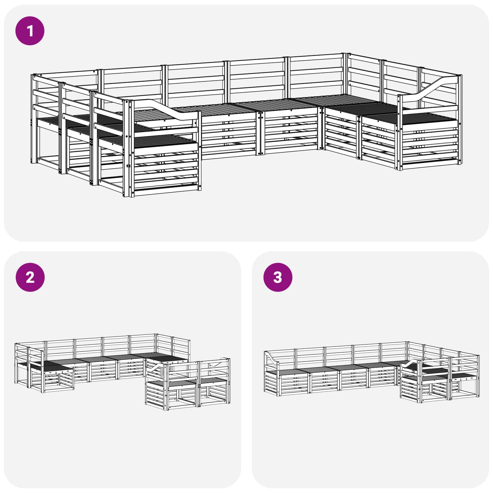 Sofa-Sets Massief Acaciahout image 6