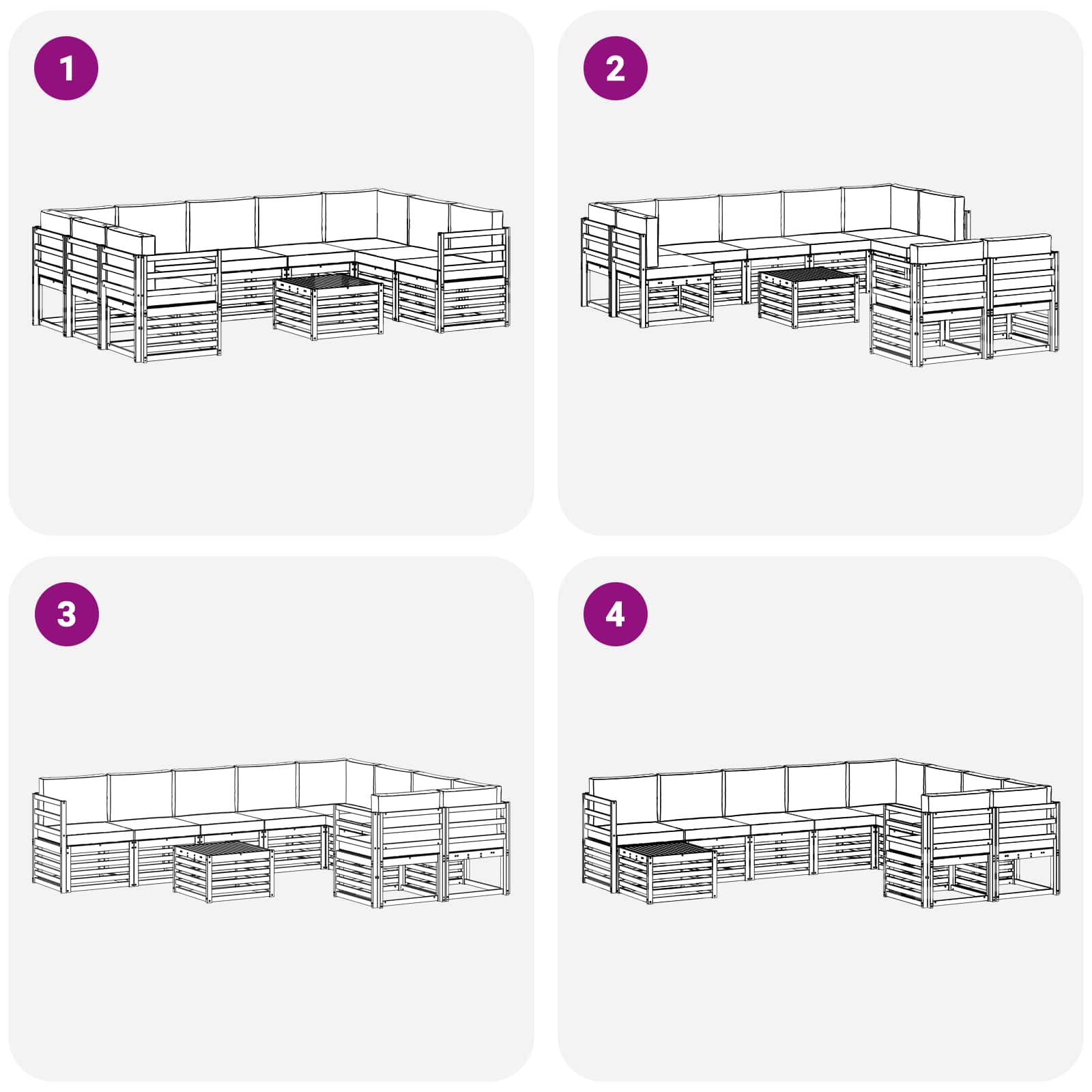 Sofa-Sets Massief Acaciahout image 7