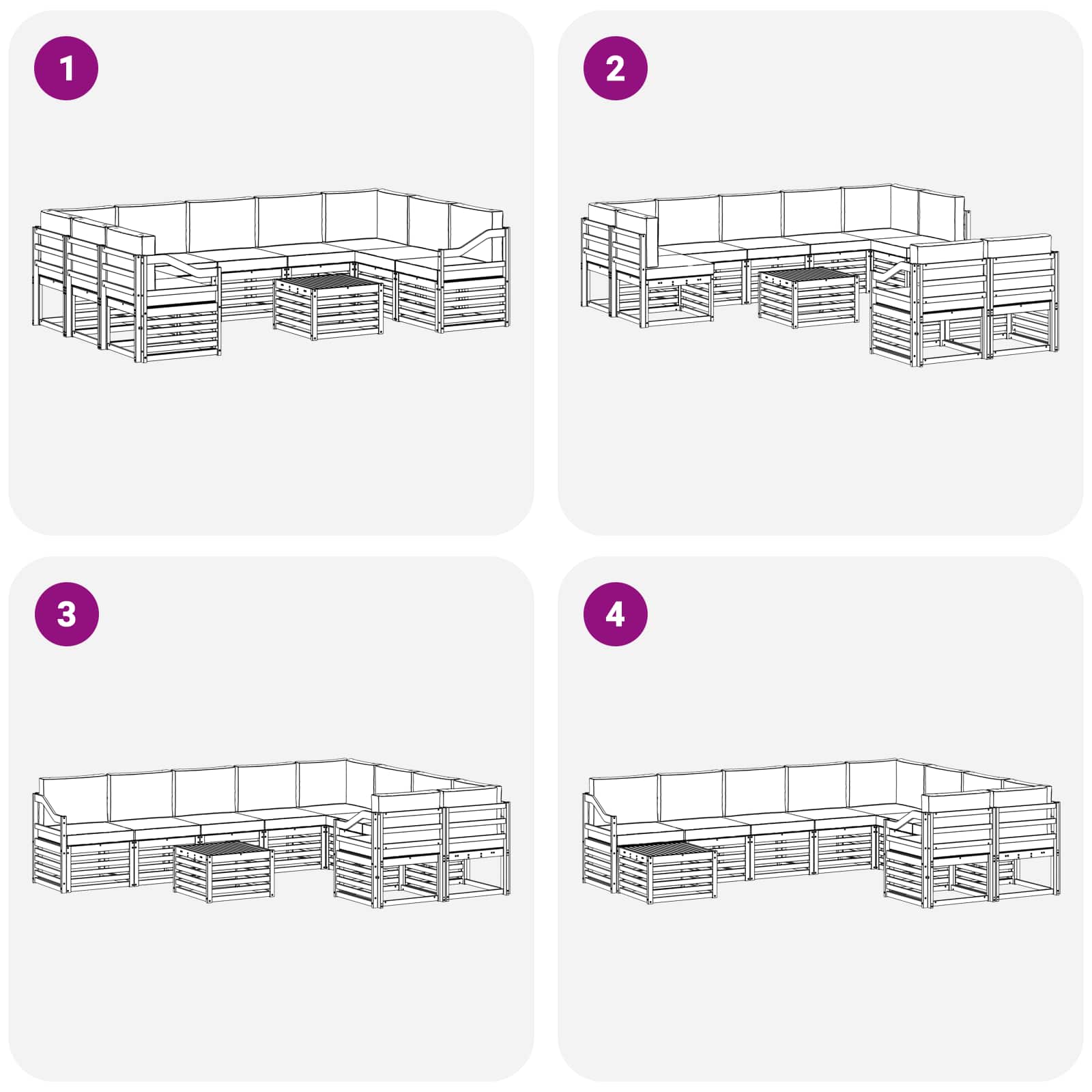 Sofa-Sets Massief Acaciahout image 7