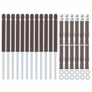 Konzole na floating polici 12 pcs Béžová Ø10 x 170 mm Ocel - obrázek 6