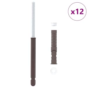 Konzole na floating polici 12 pcs Béžová Ø10 x 170 mm Ocel - obrázek 3