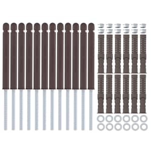 Konzole na floating polici 12 pcs Béžová Ø12 x 190 mm Ocel - obrázek 6
