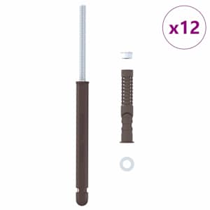 Konzole na floating polici 12 pcs Béžová Ø12 x 190 mm Ocel - obrázek 3