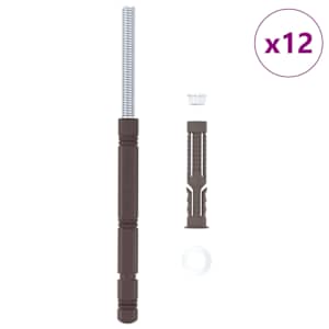Konzole na floating polici 12 pcs Béžová Ø14 x 210 mm Ocel - obrázek 3