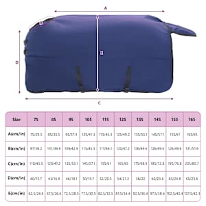 Deka pro koně Tmavě zelená a černá 115 cm Polyester - obrázek 9
