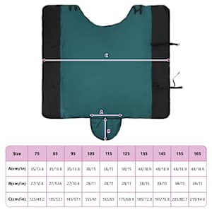 Deka pro koně Tmavě zelená a černá 155 cm Polyester - obrázek 10