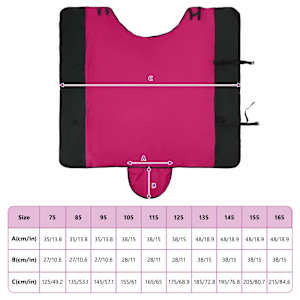 Deka pro koně Růžová a černá 85 cm Polyester - obrázek 10