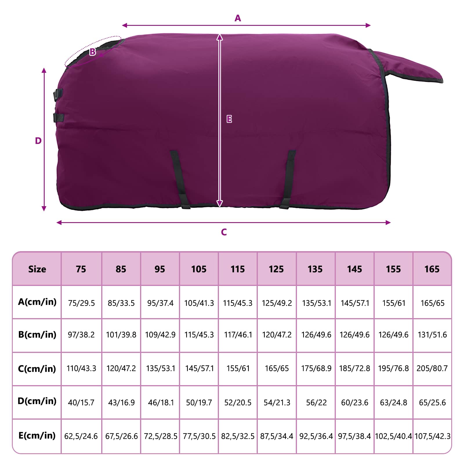 Konjski plašč Temno zelena in črna 85 cm Poliester - slika 10