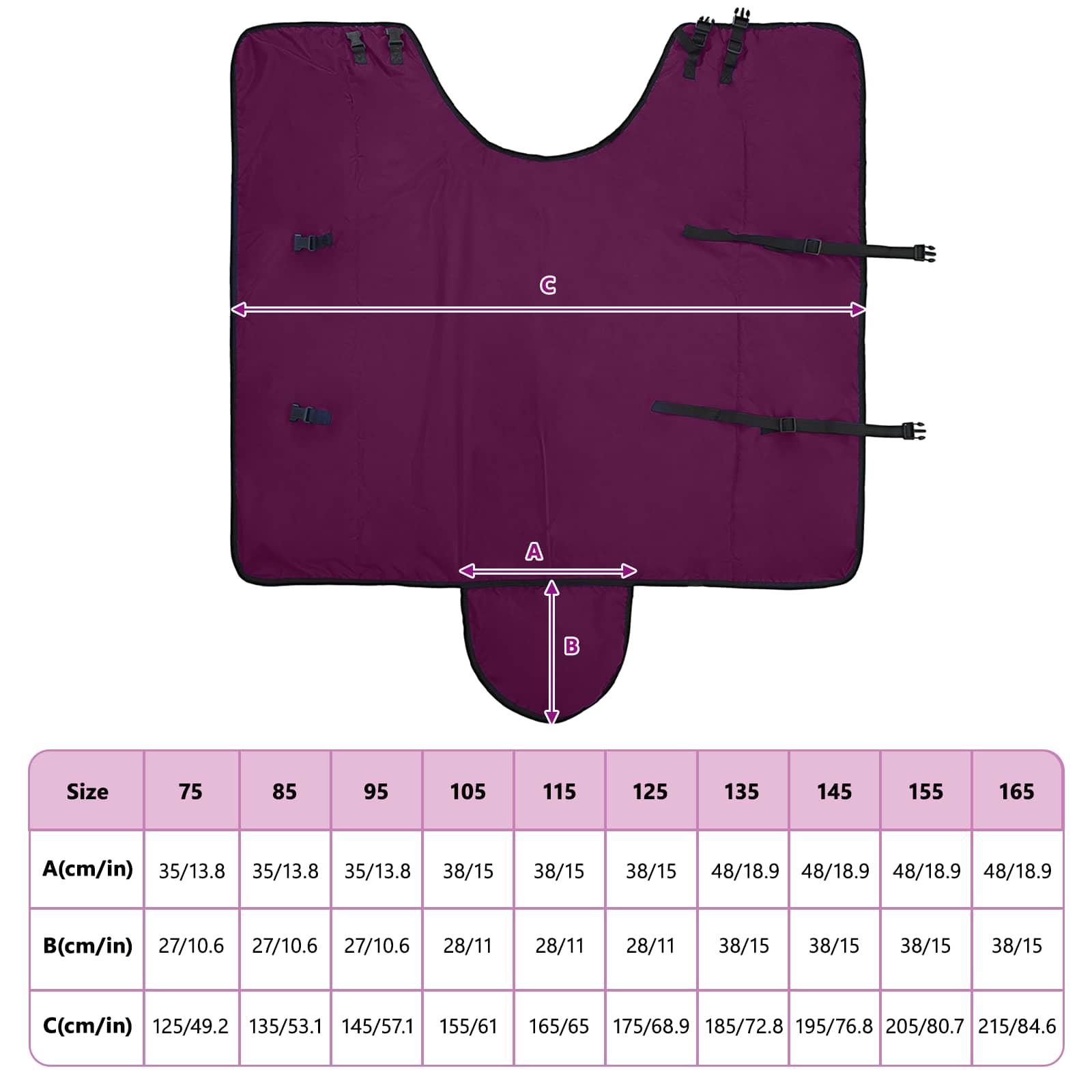Konjski plašč Temno zelena in črna 95 cm Poliester - slika 11