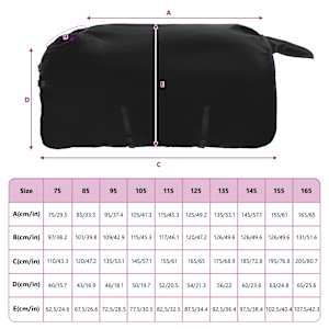 Deka pro koně Tmavě zelená a černá 75 cm Polyester - obrázek 9