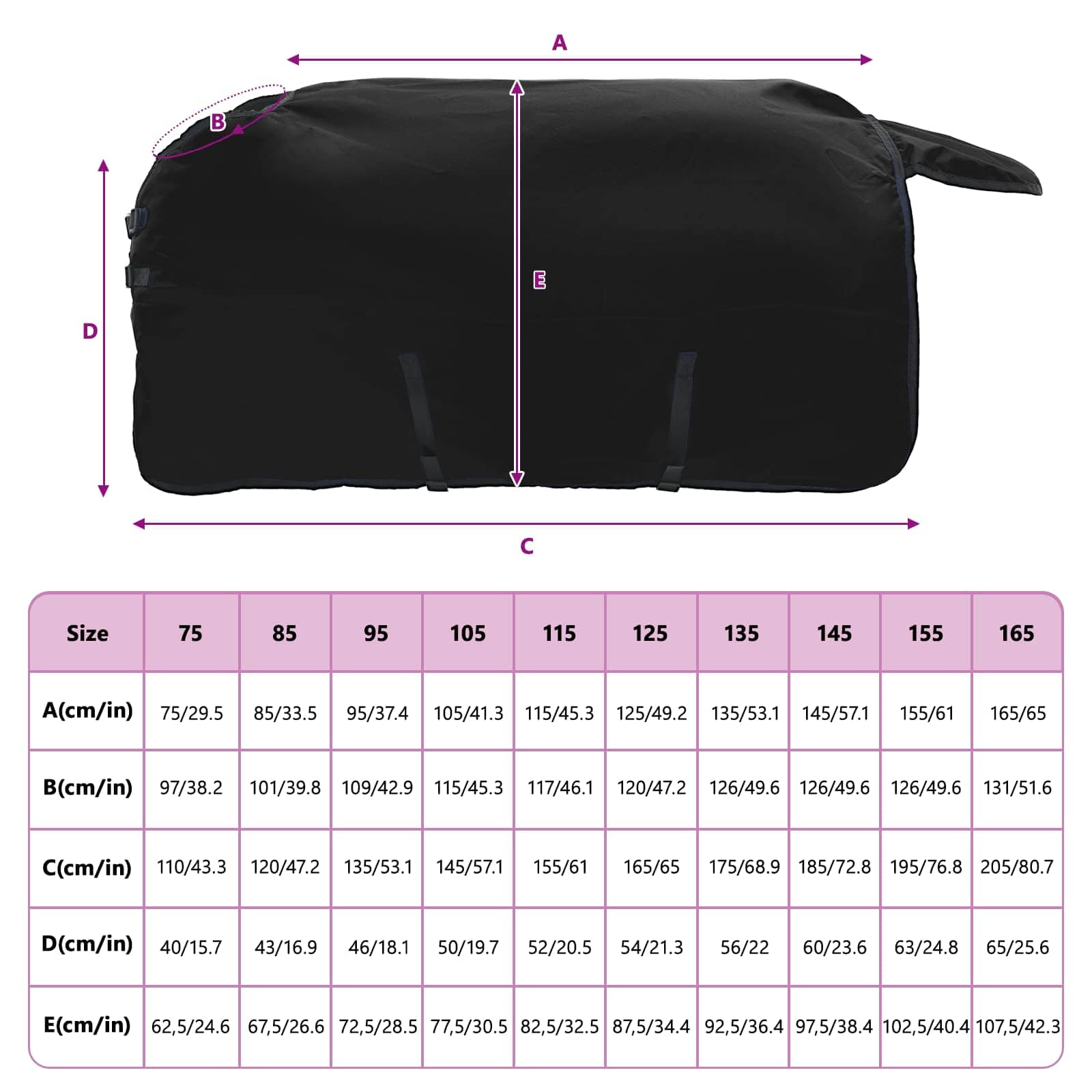 Konjski plašč Temno zelena in črna 95 cm Poliester - slika 10