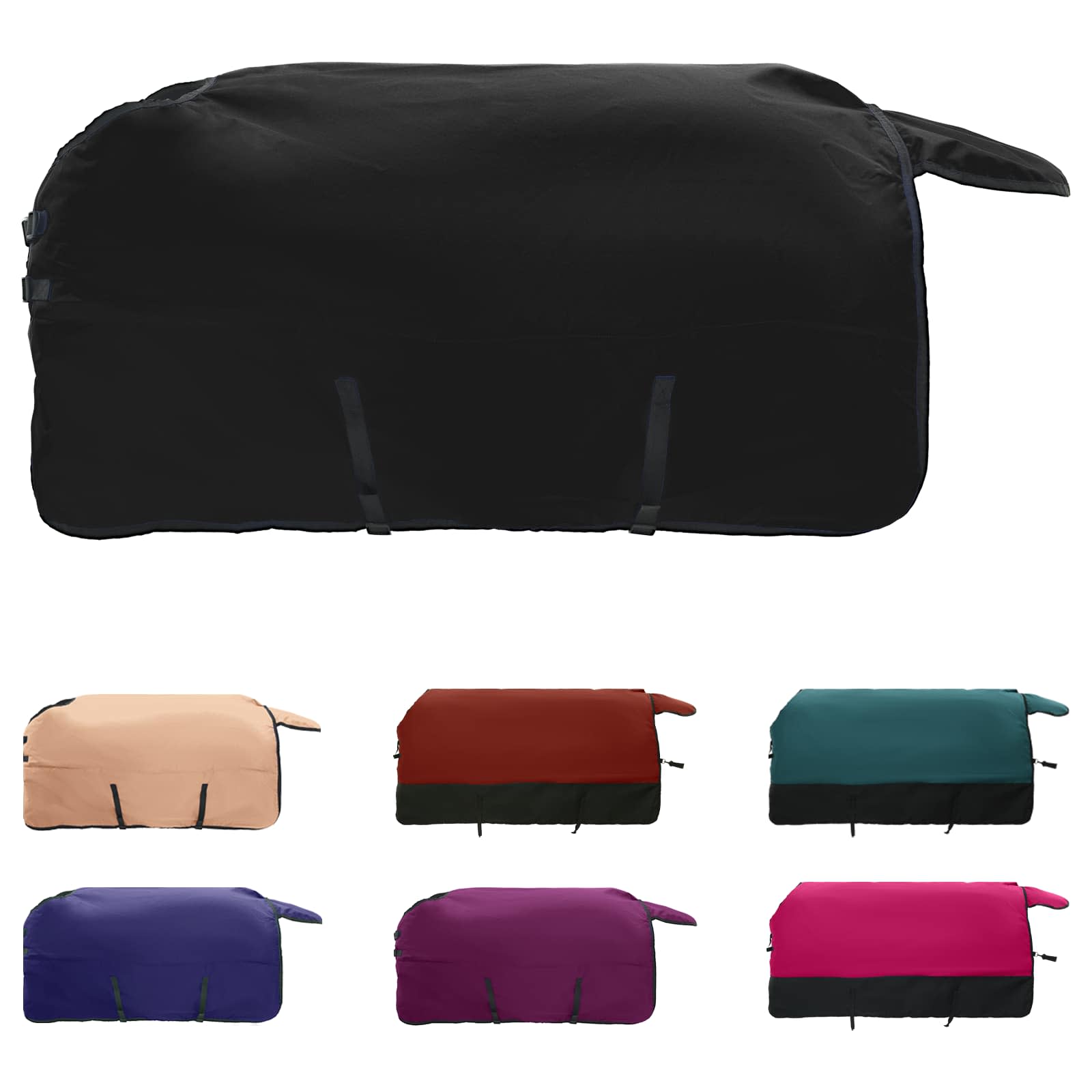 Konjski plašč Temno zelena in črna 135 cm Poliester - slika 2