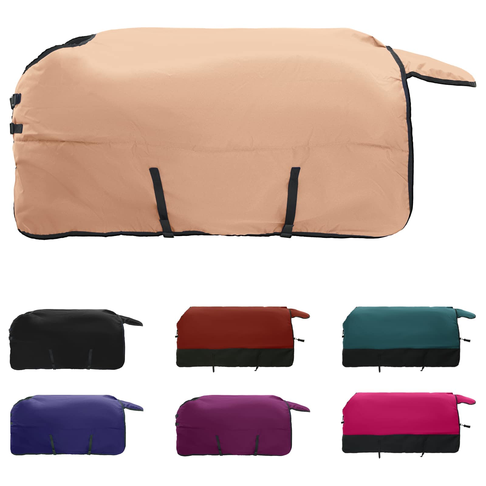 Thumbnail - vidaXL Pferdedecke Cappuccino 115 cm Polyester