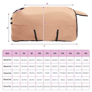 Deka pro koně Cappuccino 155 cm Polyester - obrázek 9