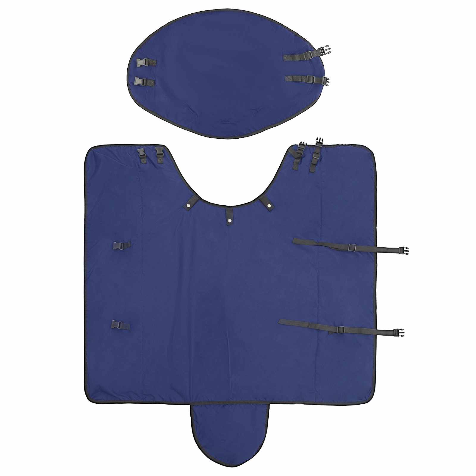Deka pro koně Tmavě zelená a černá 85 cm Polyester - obrázek 5
