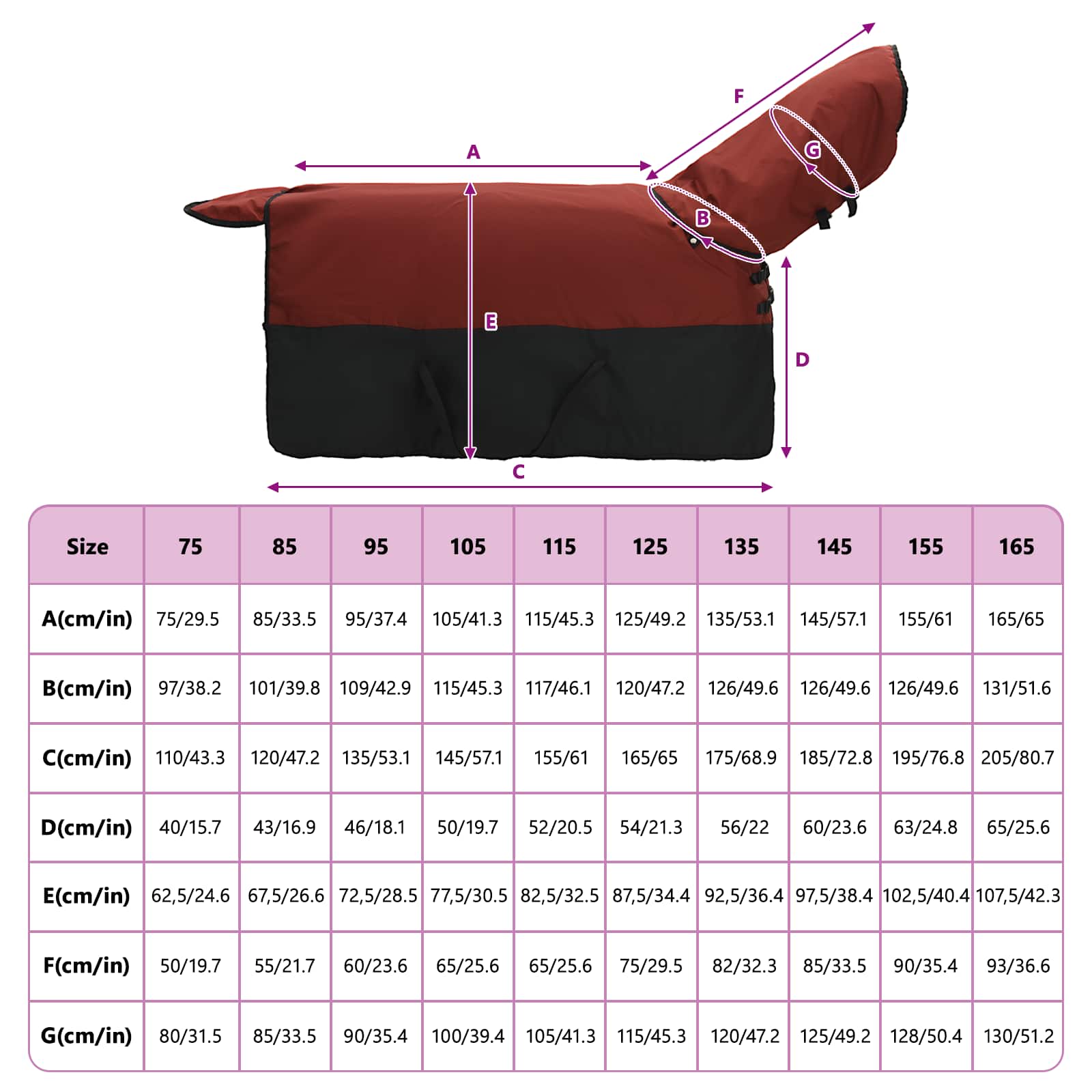Konjski plašč Temno zelena in črna 95 cm Poliester - slika 10