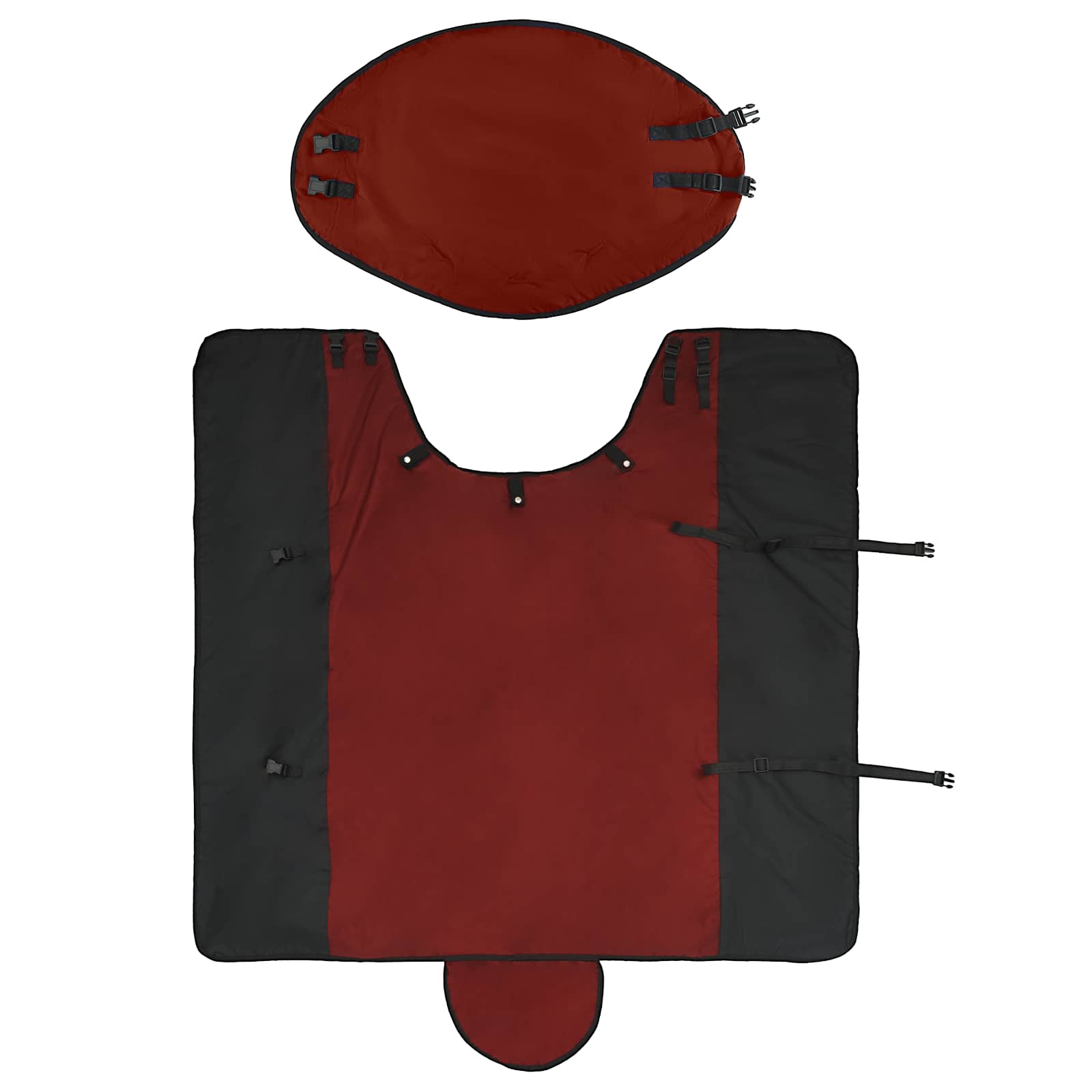 Konjski plašč Temno zelena in črna 115 cm Poliester - slika 6