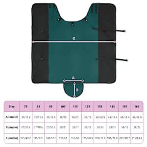 Deka pro koně Tmavě zelená a černá 165 cm Polyester - obrázek 10