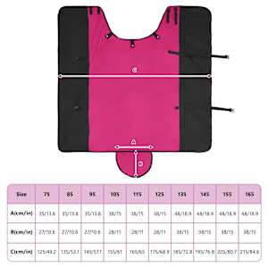 Deka pro koně Růžová a černá 75 cm Polyester - obrázek 10