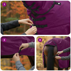 Deka pro koně Tmavě zelená a černá 75 cm Polyester - obrázek 11