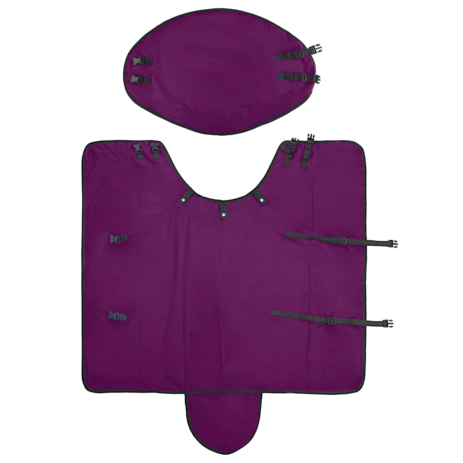 Konjski plašč Temno zelena in črna 115 cm Poliester - slika 6