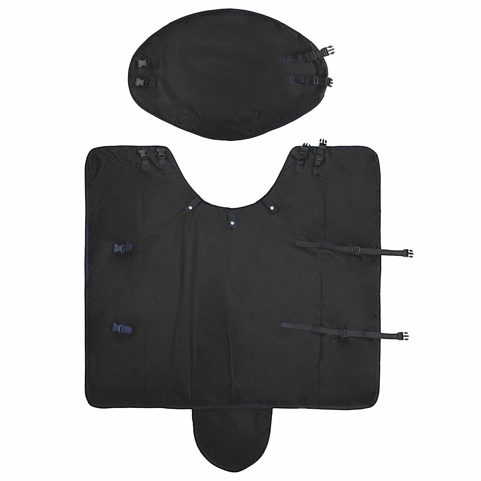 Konjski plašč Temno zelena in črna 75 cm Poliester - slika 6