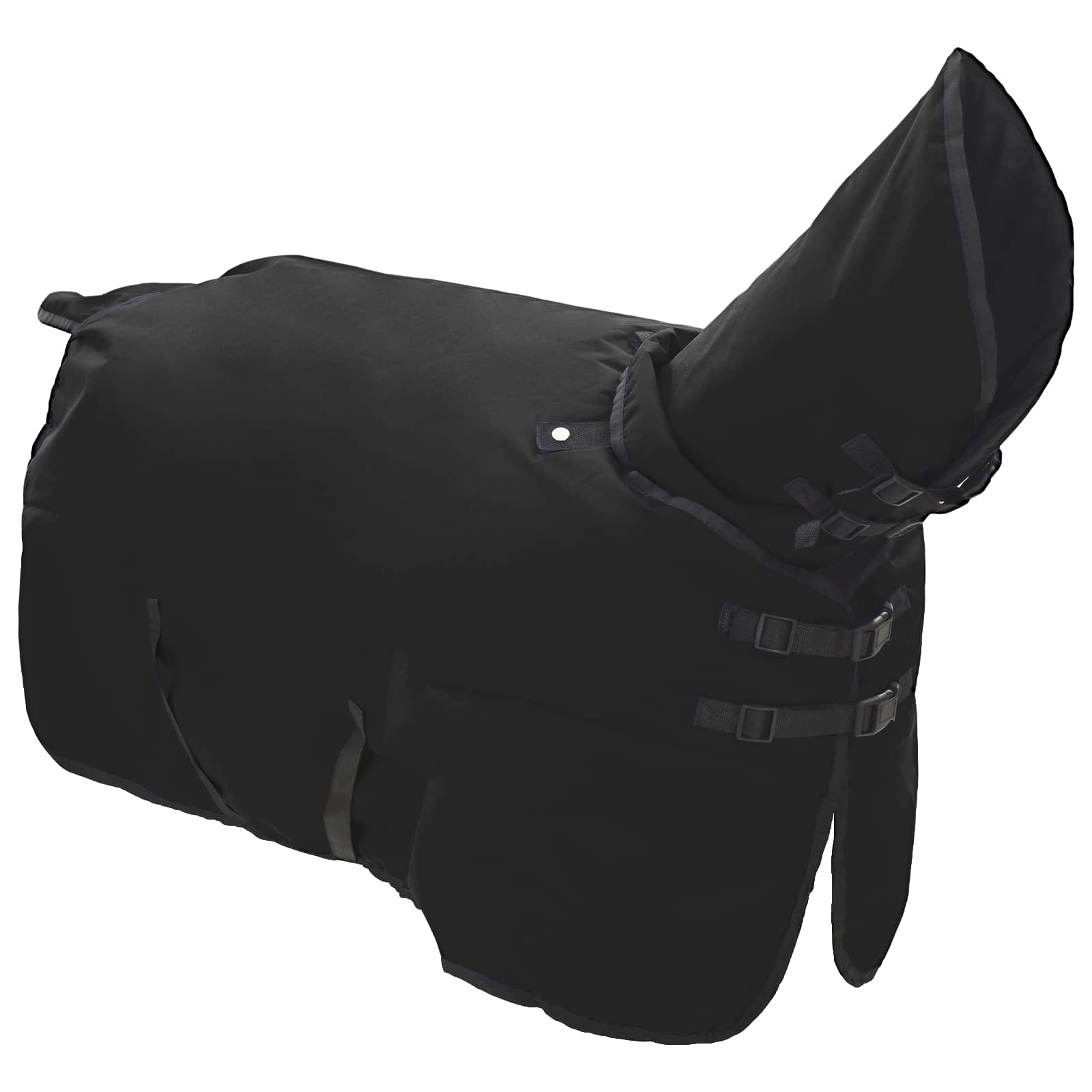 Deka pro koně Tmavě zelená a černá 125 cm Polyester - obrázek 3