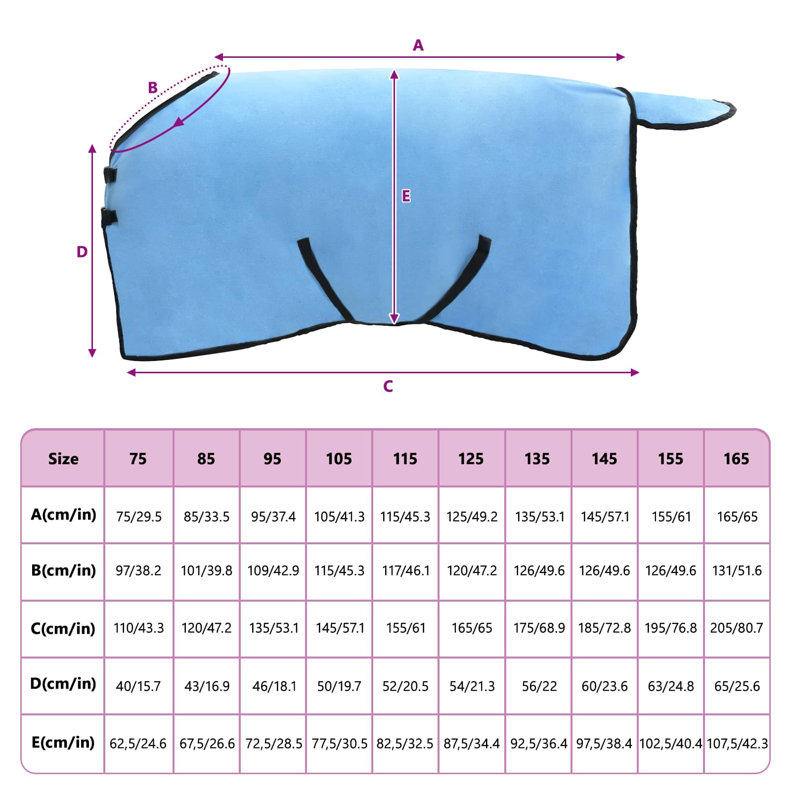 Konjski plašč Polno Aqua Poliester - slika 9