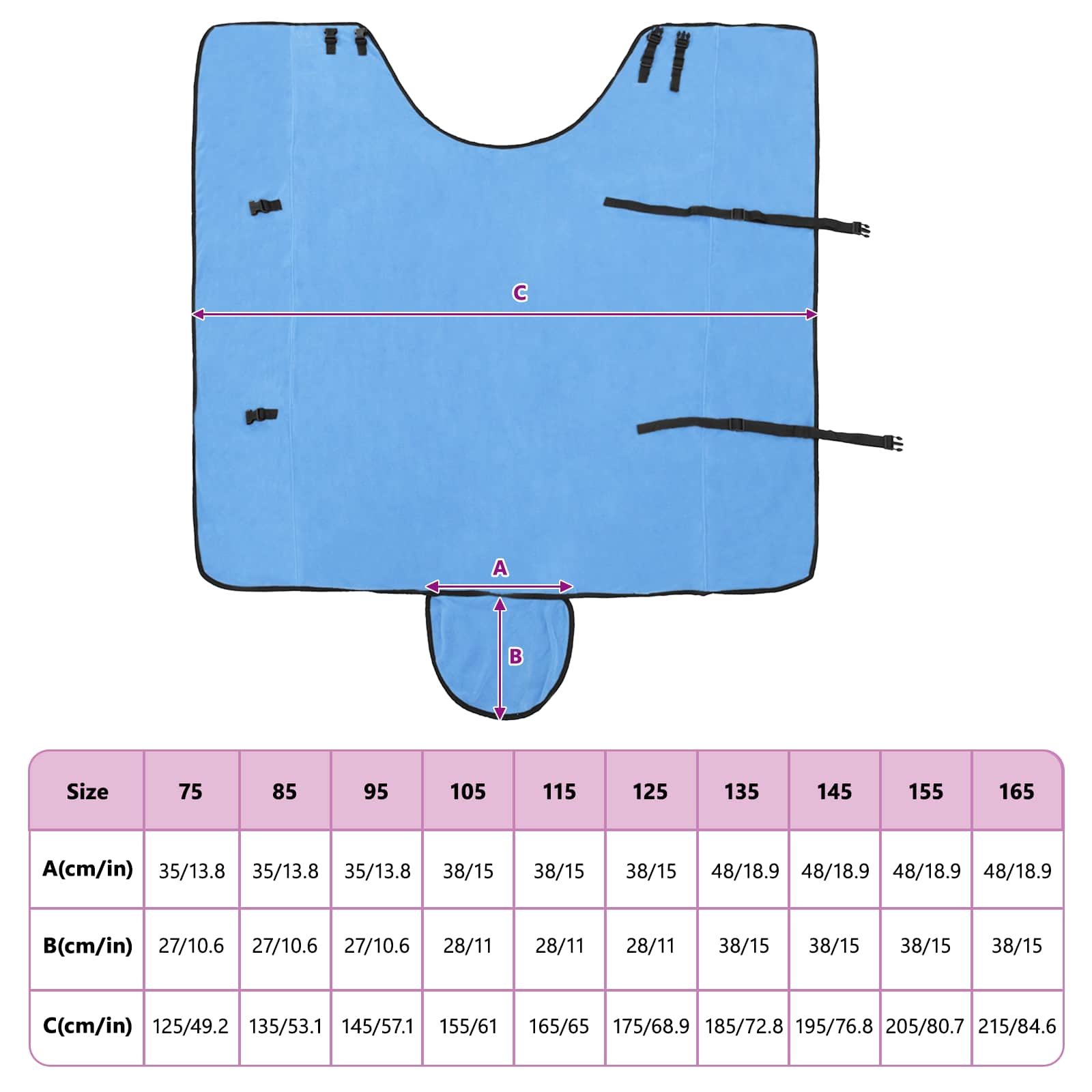 Konjski plašč Polno Aqua Poliester - slika 10