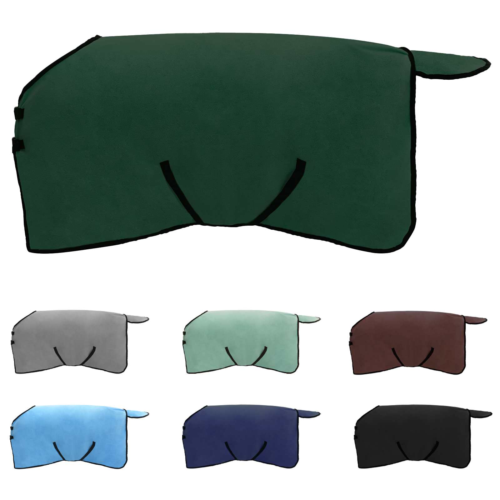 Thumbnail - vidaXL Pferdedecke Dunkelgrün Polyester