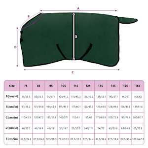 Deka pro koně Tmavě zelená Polyester - obrázek 8