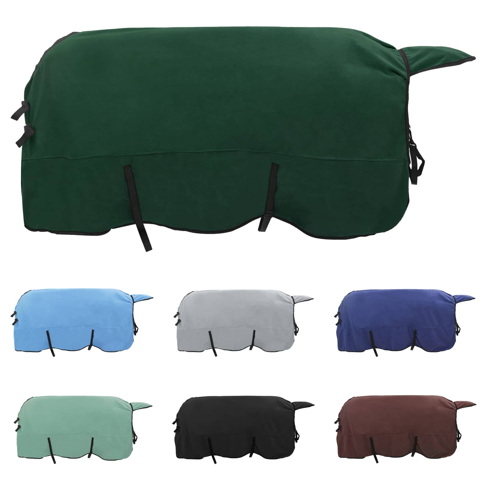 Thumbnail - vidaXL Pferdedecke Dunkelgrün Polyester