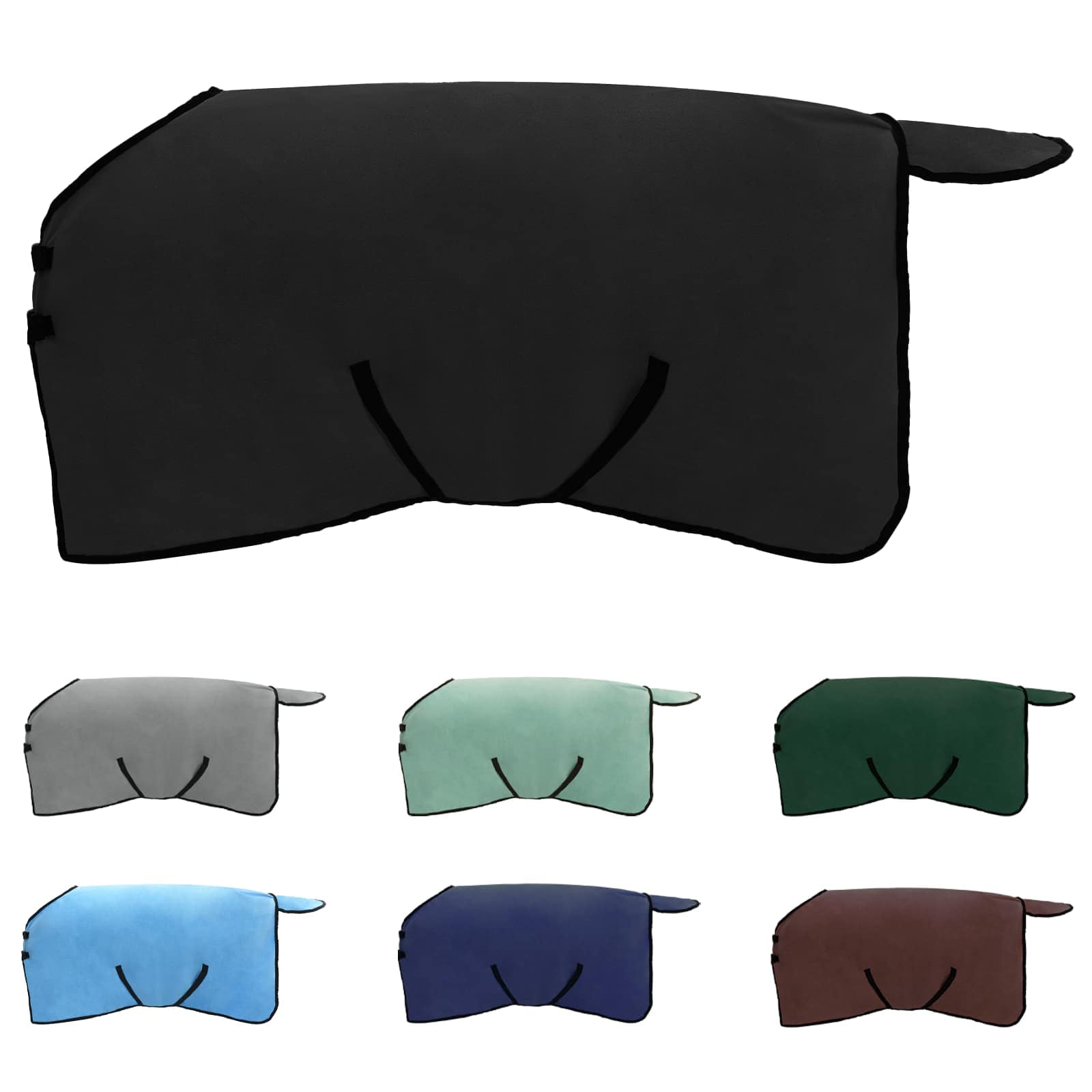 Thumbnail - vidaXL Pferdedecke Schwarz Polyester