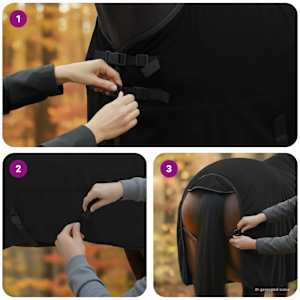 Deka pro koně Černá Polyester - obrázek 10