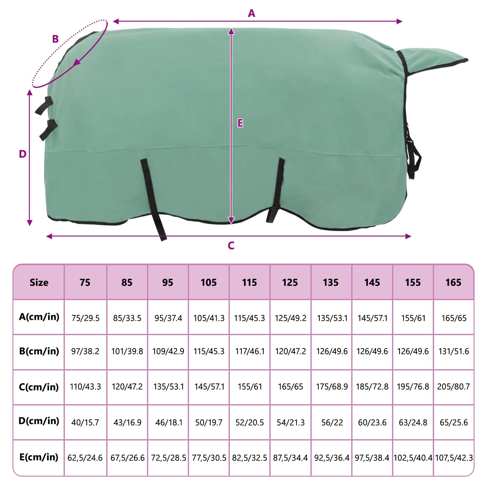 Deka pro koně Speciální zelená Polyester - obrázek 8