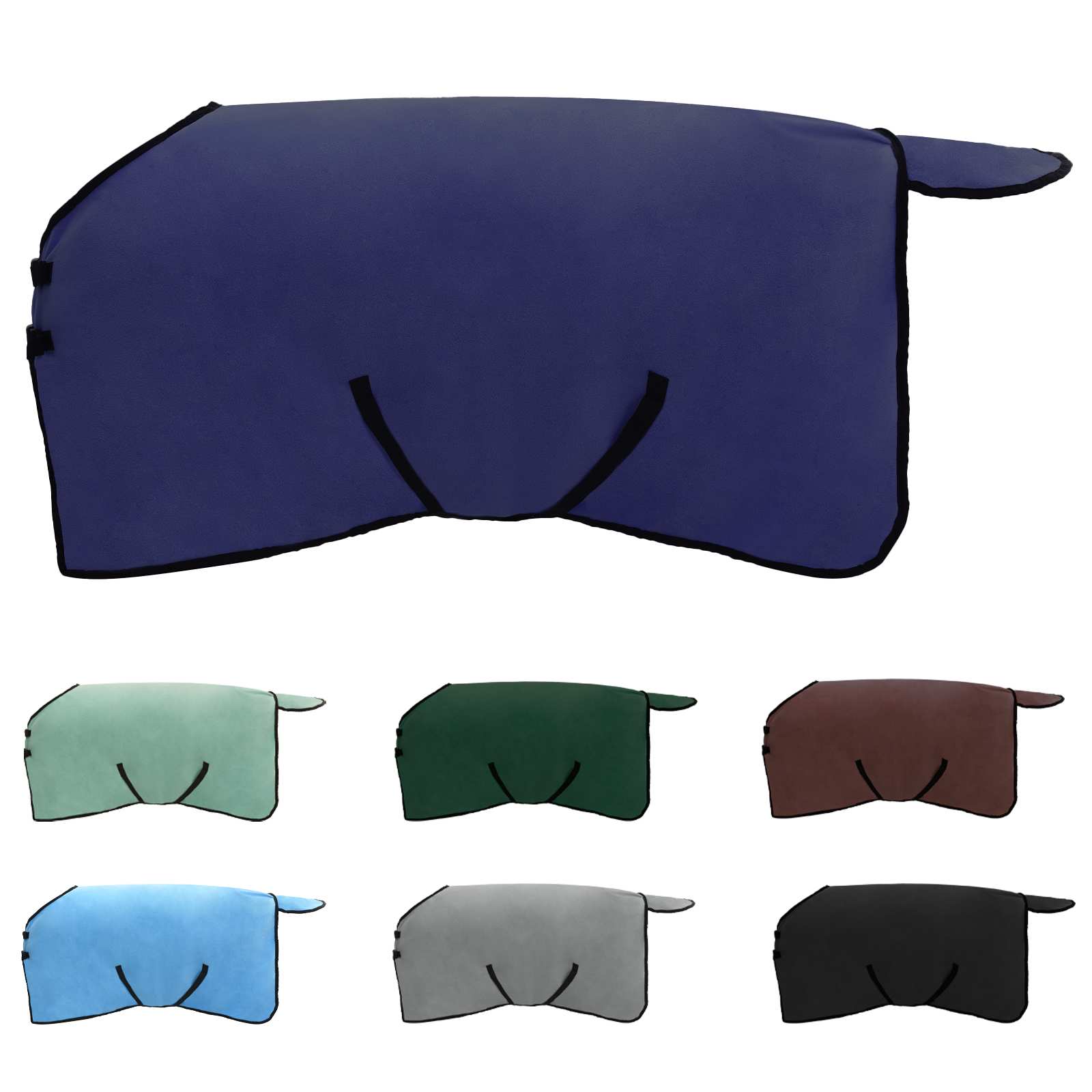 Thumbnail - vidaXL Pferdedecke Marineblau Polyester