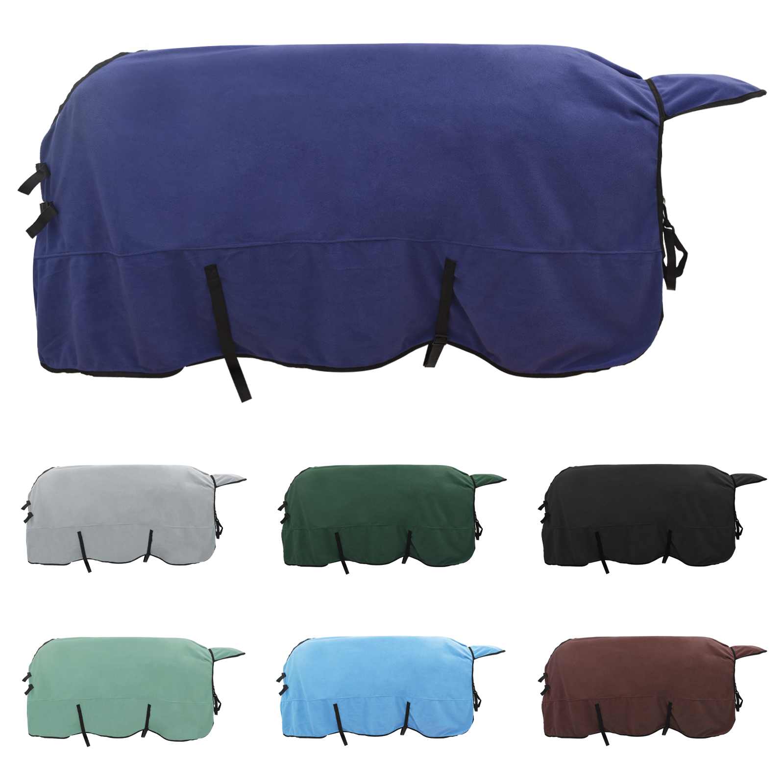 Konjski plašč Temno modra 125 cm Poliester - slika 2