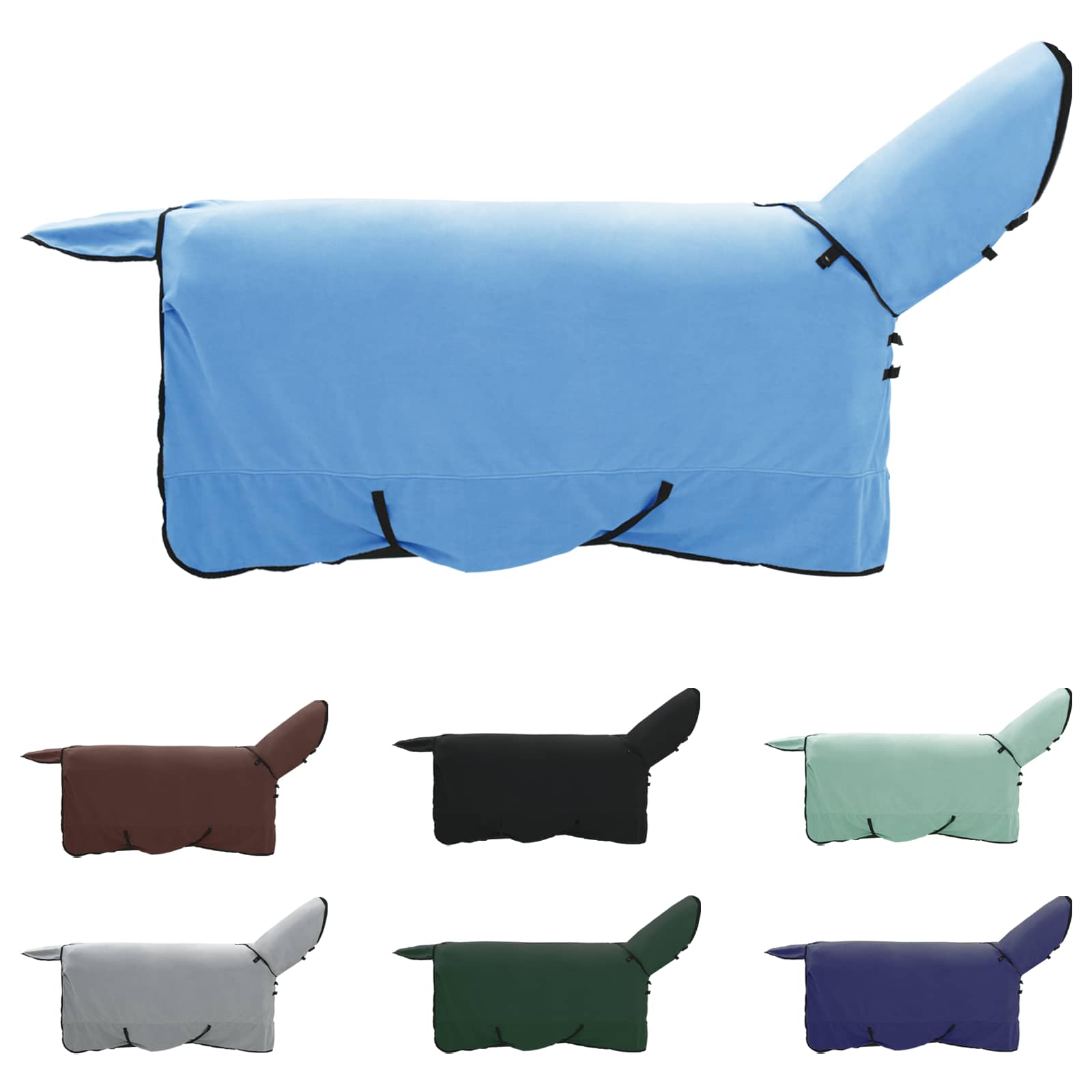 Thumbnail - vidaXL Pferdedecke Volles Aqua Polyester