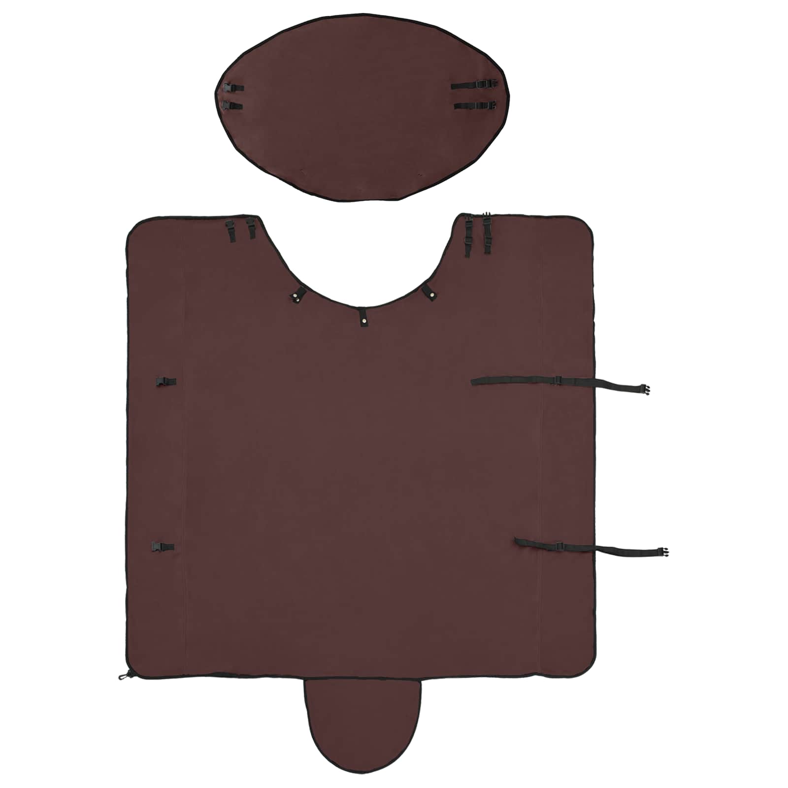 Deka pro koně Úplně tmavě hnědá Polyester - obrázek 5